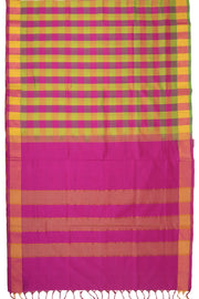 Multicolor Checks kanchi Silk Cotton Saree 10077965