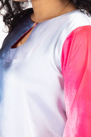 Black Printed Vegan Charmeuse Silk Dress 10073751