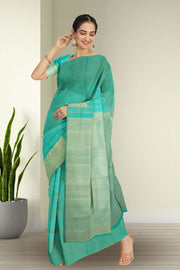 Dark Turquoise Kanjivaram Silk Saree 10075614