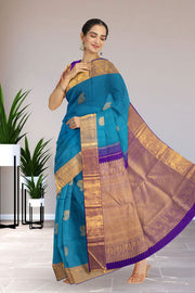 Blue Kanjivaram Pure Silk Saree 10076118