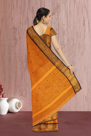 Brown Handloom Chettinad Cotton Saree 10075909