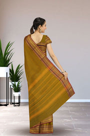 Green Handloom Chettinad Cotton Saree 10075099