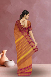 Orange Handloom Chettinad Cotton Saree 10075100