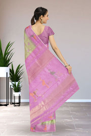  Sage Green Fancy Kanjivaram Vegan Silk Saree 10075599