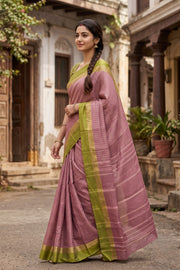 Pink Vegan Silk Kanjivaram Saree With Checks Design 10077938