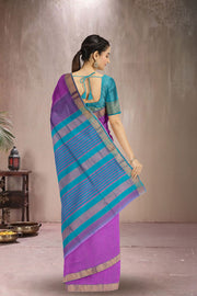 Lavender Maheshwari Silk Cotton Saree 10075246
