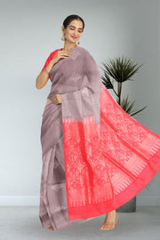 Metal Grey Borderless Kanjivaram Soft Silk Saree 10059800