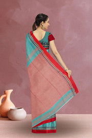 Blue Shantipur Tant Bengal Cotton Saree 10074966