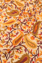 Yellow Kani Printed Soft Silk Unisex Stole 10077882