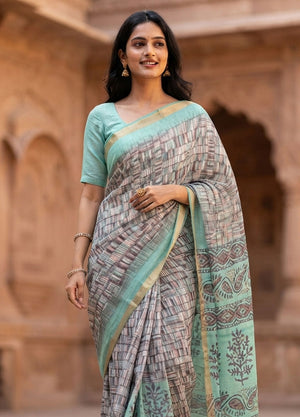 Semi Tussar Saree