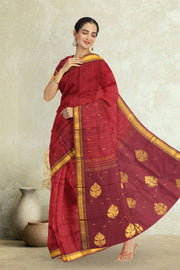 Maroon Kanjivaram Pure Silk Saree 10076108
