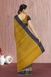 Golden Brown Kanjivaram Vegan Silk Saree 10075560