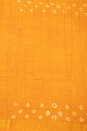 Mustard Yellow and Maroon Sungudi Saree 10078026