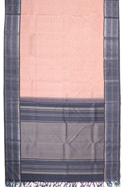 Pink Korvai Kanjivaram Pure Silk Saree With Silver Zari Border 10077901
