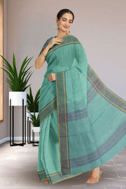 Green Art Silk Kanjivaram Saree With Checks Design 10076308