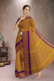 Yellow Handloom Chettinad Cotton Saree 10075892