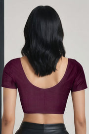 Purple Maheshwari Silk Cotton Blouse 10075051