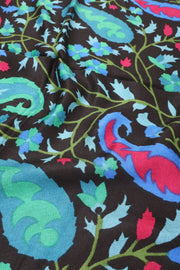 Blue Kani Printed Soft Silk Unisex Stole 10077883