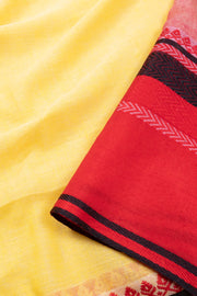Yellow Shantipur Tant Bengal Cotton Saree