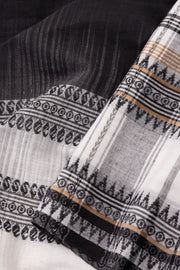 Black Handloom Dhaniakhali Cotton Saree Without Blouse 10073003