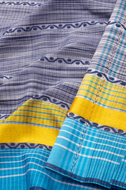 Blue Dhaniakhali Cotton Saree without blouse 10073026