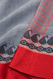 Grey Shantipur Tant Bengal Cotton Saree 10074964