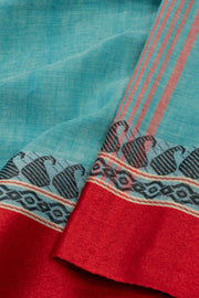 Blue Shantipur Tant Bengal Cotton Saree 10074966