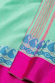 Green Shantipur Tant Bengal Cotton Saree 10074967