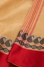 Beige Shantipur Tant Bengal Cotton Saree 10074970