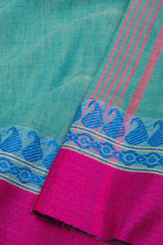 Green Shantipur Tant Bengal Cotton Saree 10074971