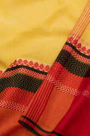 Yellow Shantipur Tant Bengal Cotton Saree 10074980
