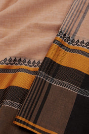 Beige Shantipur Tant Bengal Cotton Saree 10074981