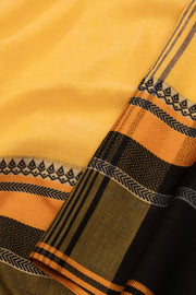 Yellow Shantipur Tant Bengal Cotton Saree 10074982