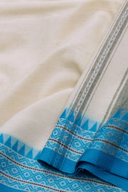 White Dhaniakhali Cotton Sarees Without Blouse 10075204