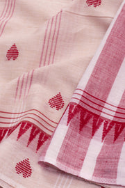 Grey Dhaniakhali Cotton Saree Without Blouse 10075205