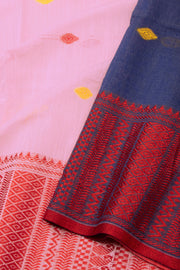 Pink Bengal Handwoven Cotton Saree 10075312