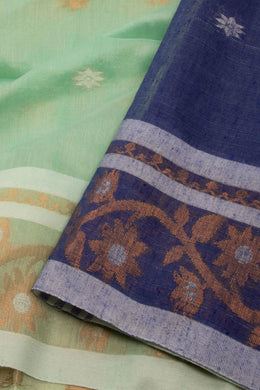 Green Bengal Handwoven Cotton Saree 10075313