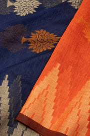 Blue Bengal Handwoven Cotton Saree 10075320