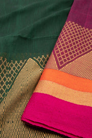 Green Bengal Handwoven Cotton Saree 10075321