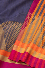 Blue Bengal Handwoven Cotton Saree 10075322