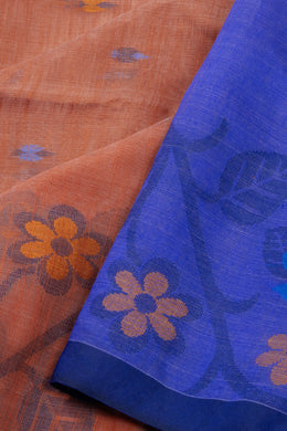 Brown Bengal Handwoven Jamdani Style Cotton Saree 10075348