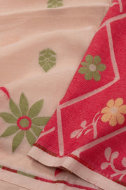 Beige Bengal Handwoven Cotton Saree 10075353