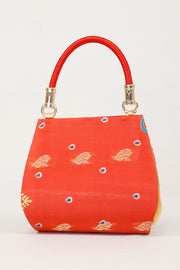 Orange Handcrafted Paithani Potli Bag - Avishya