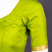 Spring Gold Green Kanjivaram Silk Blouse 10076650