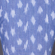 Blue Handcrafted Ikat Cotton Blouse 10069576 - Avishya