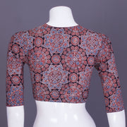 Black Ajrakh Printed Cotton Blouse 10069603 - Avishya
