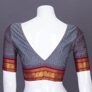 Grey Handblock Printed Cotton Blouse 10069608 - Avishya
