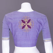 Lavender Aari Embroidered Mangalgiri Cotton Blouse 10077715