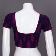 Purple Kutchi Hand Block Printed Cotton Blouse 10072228