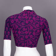 Purple Kutchi Hand Block Printed Cotton Blouse 10072459